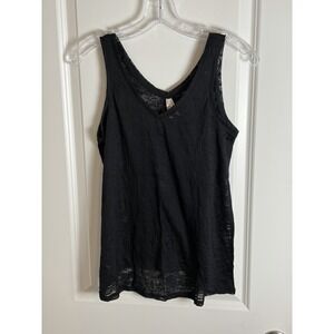 Color Story Black Devoré Leopard Print Tank Top